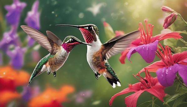 What flowers attract hummingbirds the most?